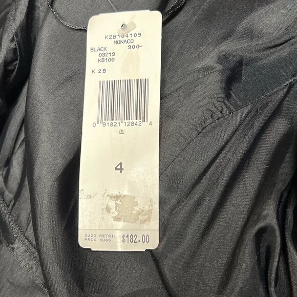 NWT Jones New York Stunning Black Formal Long Maxi Dress Satin Trim Women Size 4 - Picture 6 of 10